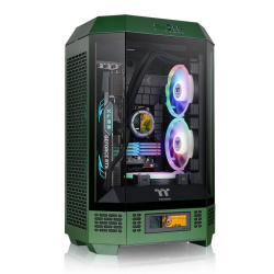 Gabinete Thermaltake The Tower 300, Micro-Tower, Micro-ATX/Mini-ITX, USB 3.0, sin Fuente, 2 Ventiladores Instalados, Verde 