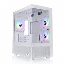 Gabinete Thermaltake View 170 TG ARGB, Micro-Tower, Micro-ATX/Mini-ITX, USB 3.0, sin Fuente, 3 Ventiladores Instalados, Blanco 