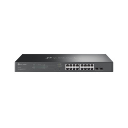 Switch TP-Link Gigabit Ethernet SG2218P, 16 Puertos PoE+ 10/100/1000Mbps + 2 Puertos SFP, 36 Gbit/s, 8000 Entradas - Administrable 