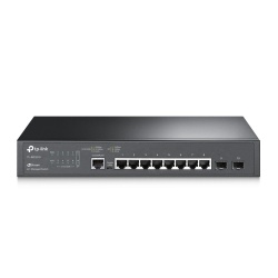 Switch TP-Link Gigabit Ethernet TL-SG3210, 8 Puertos 10/100/1000Mbps + 2 Puertos SFP, 20Gbit/s, 8000 Entradas - Administrable 