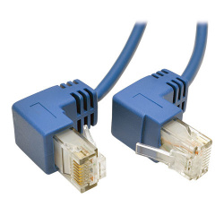 Tripp Lite by Eaton Cable Patch Cat6 UTP Moldeado sin Enganches en Ángulo a la Derecha RJ-45 Macho - RJ-45 Macho, 61cm, Azul 