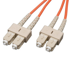 Tripp Lite by Eaton Cable Fibra Óptica Dúplex Multimodo OFNR 2x SC Macho - 2x SC Macho, 4 Metros, Naranja 