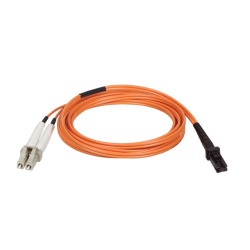 Tripp Lite by Eaton Cable Fibra Óptica OFNR MT-RJ Macho - 2x LC Macho, 1 Metro, Naranja 