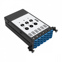 Tripp Lite by Eaton Módulo Multiconector de 12 Adaptadores Fibra Óptica LC, x3 MTP/MPO, Negro/Azul 