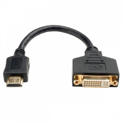 Tripp Lite by Eaton Cable HDMI Macho - DVI-D Hembra, 20cm, Negro 
