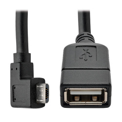 Tripp Lite by Eaton Cable Micro USB B Macho - USB A Hembra, 15cm, Negro 