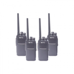 txPRO Kit de 4 Radios TX680AV, 1 Canal, Negro 