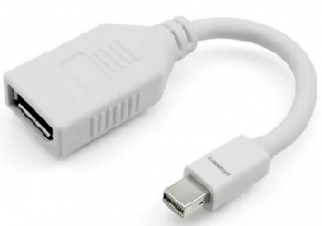 Ugreen Cable mini DisplayPort 1.2 Macho - DisplayPort 1.2 Hembra, 14cm, Blanco 
