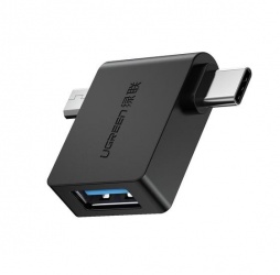 Ugreen Adaptador USB C Macho - USBC A Hembra, 5Gbit/s, Negro 