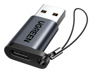 Ugreen Adaptador USB 3.0 Macho - USB C Hembra, Negro 