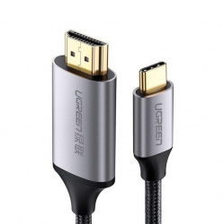 Ugreen Adaptador HDMI-A Macho - USB-C Macho, 4K, 60Hz, 1.5 Metros, Negro 