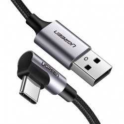 Ugreen Cable USB A Macho - USB C Macho, 1 Metro, Negro/Plata 