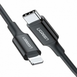 Ugreen Cable USB-C Macho - Lightning Macho, 1 Metro, Negro 