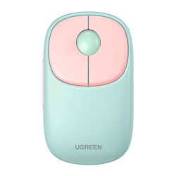 Mouse Ugreen Fun＋Mouse, Inalámbrico, USB, 4000DPI, Rosa/Verde 