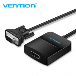 Vention Adaptador VGA Macho - HDMI Hembra, 15cm, Negro 