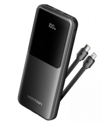 Cargador Portátil Vention Power Bank VT-FHOB0, Inalámbrico, 10.000mAh, Negro 