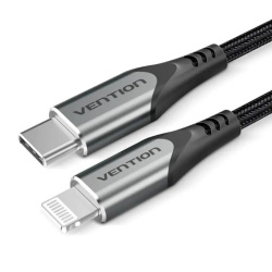 Vention Cable Lightning Macho - USB C Macho, 2 Metros, Negro 