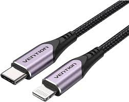 Vention Cable Lightning Macho - USB C Macho, 2 Metros, Negro 