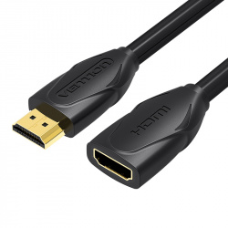 Vention Cable VT-VAA-B06-B300 HDMI A Macho - HDMI A Hembra, 1080p, 3 Metros, Negro 