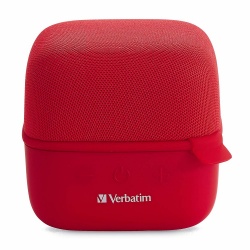 Verbatim Bocina Portátil Cube, Bluetooth, Inalámbrico, 5W RMS, USB, Rojo 