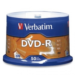 Verbatim Torre de Disco Vírgen para DVD, DVD-R, 16x, 4.7GB, 50 Piezas 