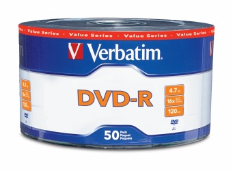 Verbatim Torre de Discos Virgenes para DVD, DVD-R, 50 Discos (97493) 