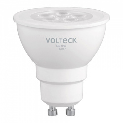 Volteck Foco LED LED-106E, Luz Fría, Base GU10, 6W, 450 Lúmenes, Blanco, Ahorro del Ahorro del 85% vs Foco Tradicional 40W 