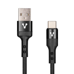 Vorago Cable USB A Macho - USB C Macho, 3 Metros, Negro 