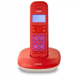 VTech Teléfono Inalámbrico DECT VT650R, Altavoz, Rojo 