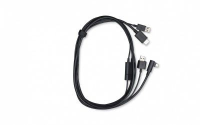 Wacom Cable X-Shape HDMI/USB-A Macho - USB-C/USB-A Macho, Negro, para Wacom One 