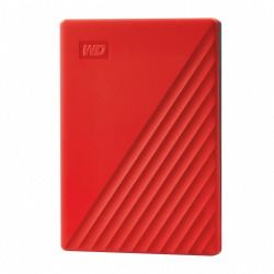 Disco Duro Externo Western Digital WD My Passport, 4TB, USB 3.2, Rojo 