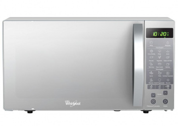 Whirlpool Horno de Microondas WM1211D, 1350W, 1.1 Pies Cúbicos, Plata ― Abolladura en el lateral, tactil no funcional del lado izquierdo. 