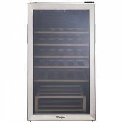 Whirlpool Enfriador de Vinos WW3310S, 7 Estantes, 33 Botellas, Gris 