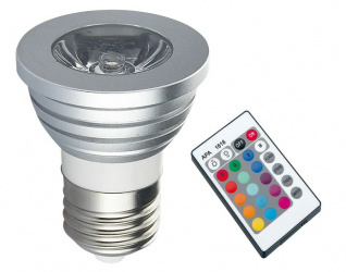 Winled Foco Regulable LED Inteligente WLA-005, Luz Blanca/RGB, Base E26, 3W, Plateado 