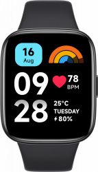 Xiaomi Smartwatch Redmi Watch 3 Active, Touch, Bluetooth 5.3, Negro - Resistente al Agua 