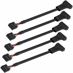 Xtreme PC Gaming Cable Convertidor USB 3.0 19 Pines Macho - USB 2.0 9 Pines Hembra, Negro, 5 Piezas 