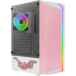 Gabinete Xtreme PC Gaming CM-91036 Edición Pink Rabbit con Ventana, Midi-Tower, ATX/Micro-ATX/Mini-ITX, 1x USB 2.0, sin Fuente, 1 Ventilador Instalado, Rosa 