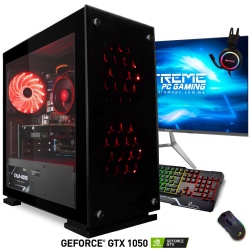 Computadora Gamer Xtreme PC Gaming CM-05305, AMD Ryzen 5 2600 3.40GHz, 16GB, 480GB SSD, NVIDIA GeForce GTX 1050, FreeDOS ― Incluye Monitor 23.8