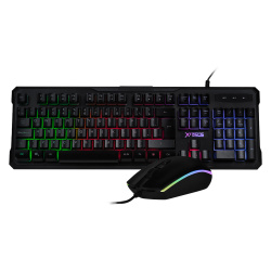 Kit Gamer de Teclado y Mouse Xtreme PC Gaming, Alámbrico, USB, Negro (Español) 