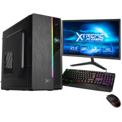 Computadora Gamer Xtreme PC Gaming CM-05042, AMD A4-3350B 2GHz, 8GB, 1TB, Wi-Fi, Windows 10 Prueba ― Incluye Monitor de 21.5