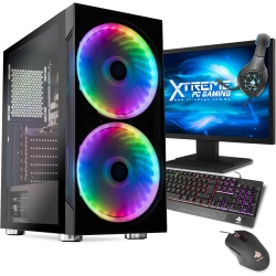 Computadora Gamer Xtreme PC Gaming CM-05335, Intel Pentium Gold G6400 4GHz, 8GB, 240GB SSD, NVIDIA GeForce GT 1030, FreeDOS — incluye Monitor de 23.6