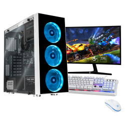 Computadora Xtreme PC Gaming CM-05466, AMD Ryzen 5 5600GT, 16GB, 2TB + 250GB SSD, Wi-Fi, Windows 10 Prueba, Blanco ― incluye Monitor Curvo 27
