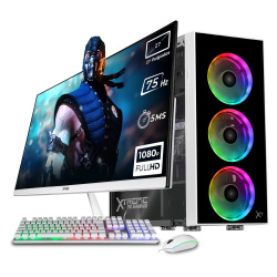 Computadora Xtreme PC Gaming CM-05708, Intel Core i7-12700, 16GB, 1TB SSD, Wi-Fi, Windows 11 Prueba + Teclado/Mouse/Monitor de 27