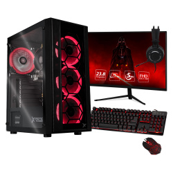 Computadora Gamer Xtreme PC Gaming CM-05452, AMD Ryzen 7 5700G 3.80GHz, 16GB, 500GB SSD, Wi-Fi, Windows 10 Prueba, Negro ― incluye Monitor 23.8