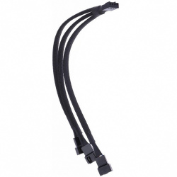 Xtreme PC Gaming Cable de Extension 4 pines PWM Hembra - 3 x 4 pines PWM Macho, 26cm, Negro, 1 Pieza 