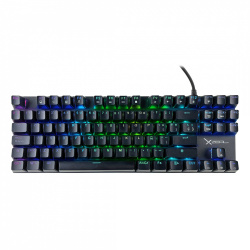 Teclado Gamer XZEAL XZ1020, Teclado Mecánico, Switch Red, Alámbrico, Negro (Español) 