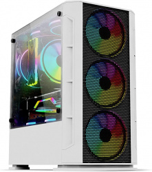 Gabinete Yeyian Haizen 2500 con Ventana, Midi-Tower, Micro ATX/Mini-ATX, USB 3.0, sin Fuente, Blanco ― Leve daño físico, producto funcional. 