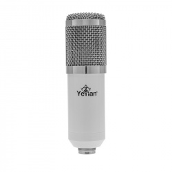 Yeyian Kit Microfono para Streaming Agile, USB, Blanco ― incluye Soporte de Brazo, Soporte Amortiguador, Filtro, Abrazadera y Cable USB 