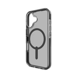 Zagg Funda Santa Cruz con MagSafe para iPhone 16, Negro/Transparente 