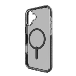 Zagg Funda Santa Cruz con MagSafe para iPhone 16 Plus, Negro/Transparente 